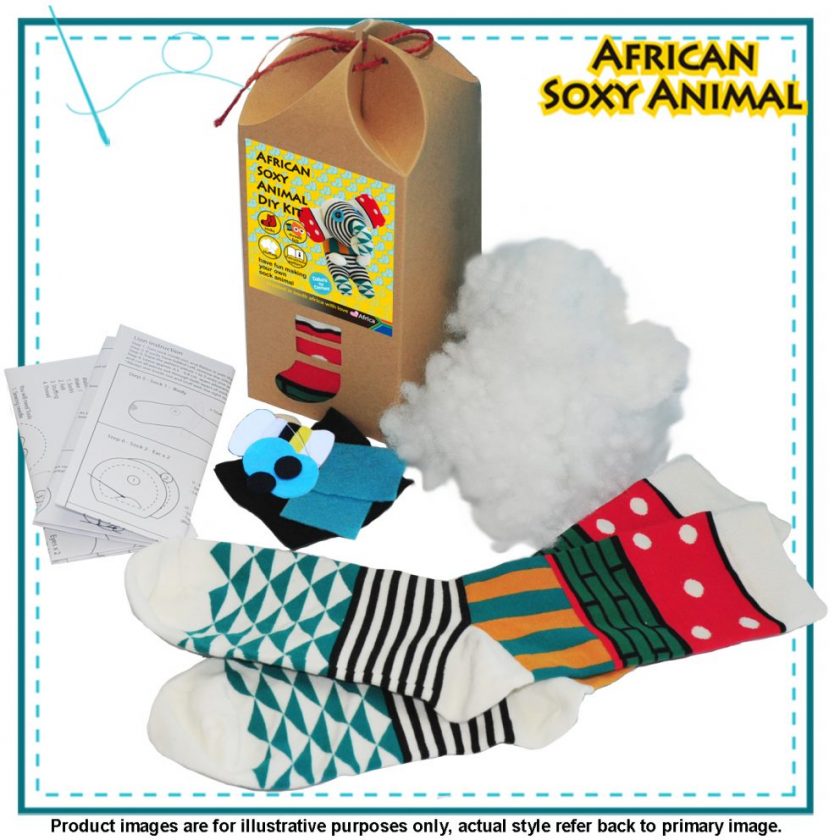 Art & Craft Sock Puppet DIY Kits - African Soxy Animal - Sock Animal Soft Toy - Game-based Educational Toy